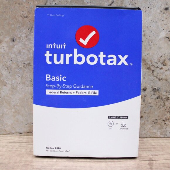 Intuit - TurboTax Basic Federal + Efile 2020 (1-User) - Mac OS, Windows NEW - Picture 1 of 4